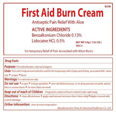 Label (First Aid Burn Cream Label)
